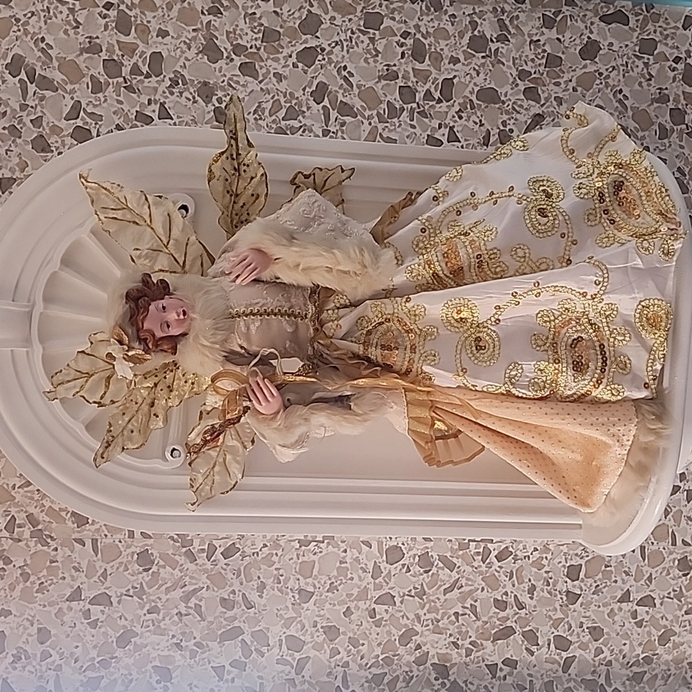 Vintage Christmas, Vintage Angel, 1970s, Angel, 20", Tree Topper, Christmas